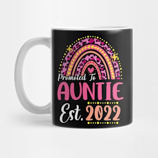 Promoted to Auntie Est.2022 Rainbow Aunt to Be New Aunt Mug